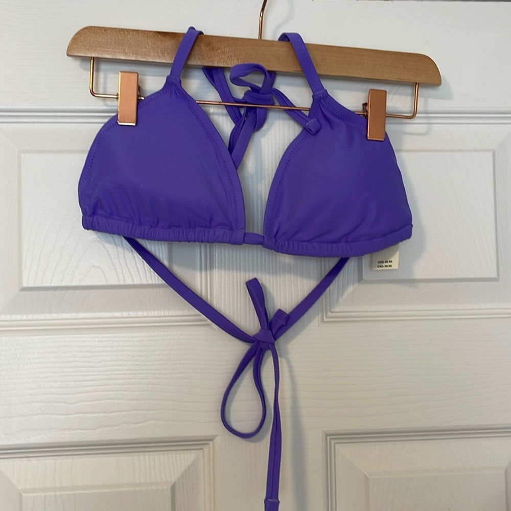 NWT Aerie purple triangle bikini top